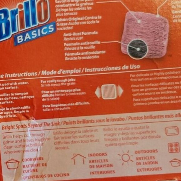 Brillo Kitchen Scrub Pads Brillo Basics Steel Wool Soap Lot Of 2